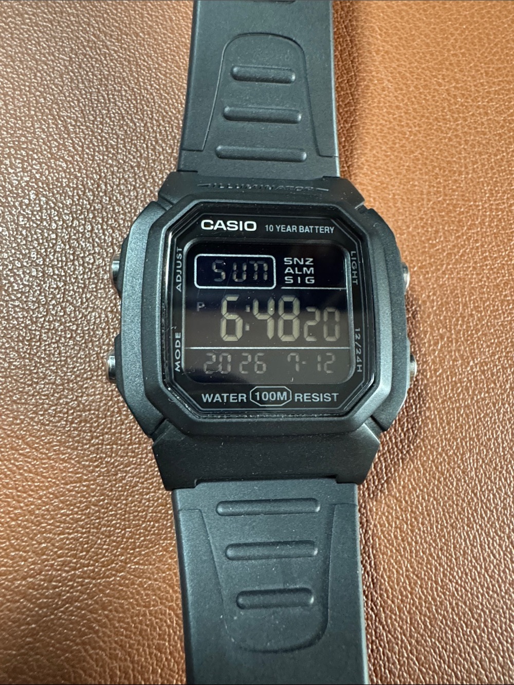 Casio Black Digital Resin Watch